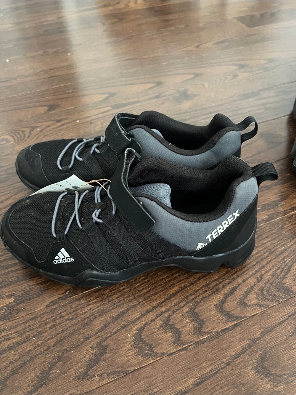 adidas Terrex Black and Gray Kid’s Trail Sneakers